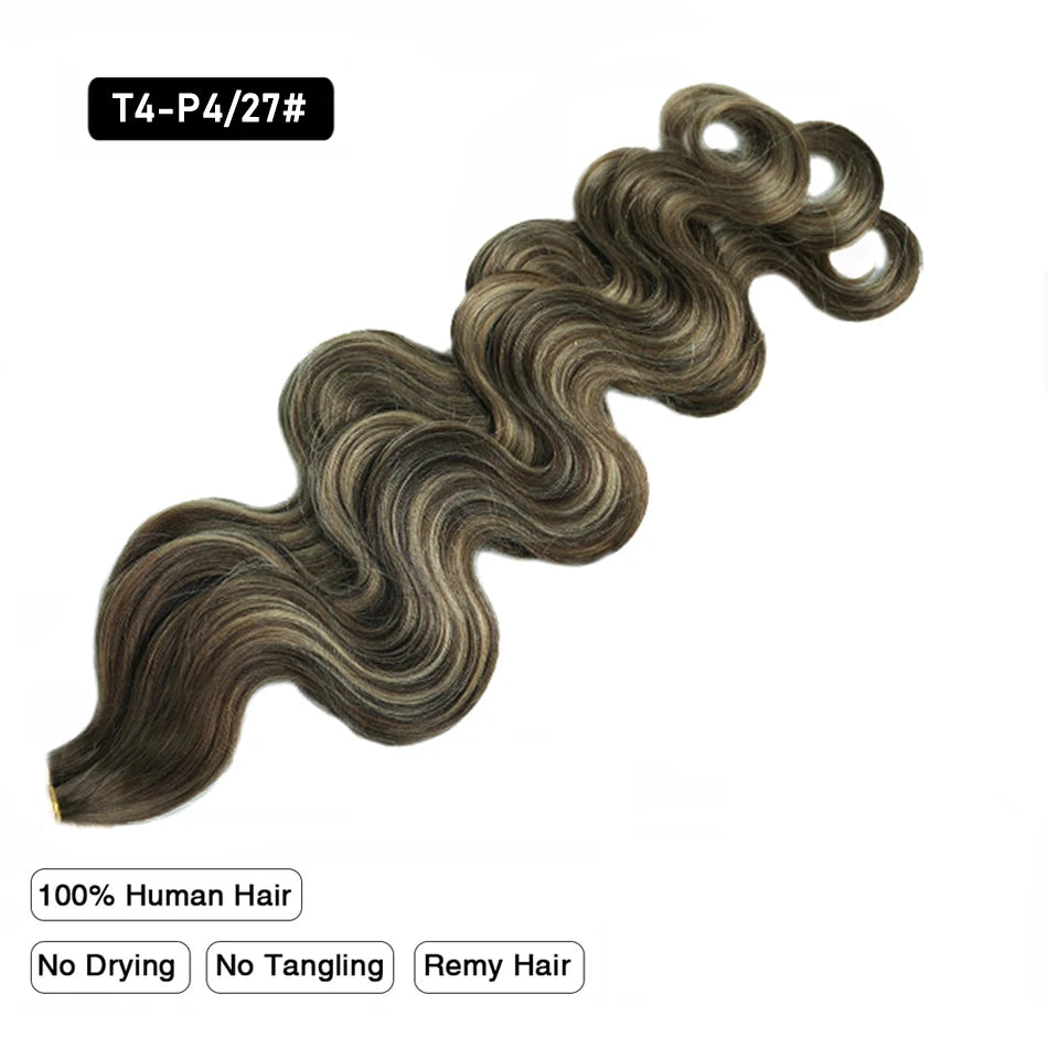 Body Wave Flat Tip Human Hair Extension Highlight Blonde Real Remy Human Fusion Hair Pre Bonded Keratin Hair 1g/S 12-26 Inch