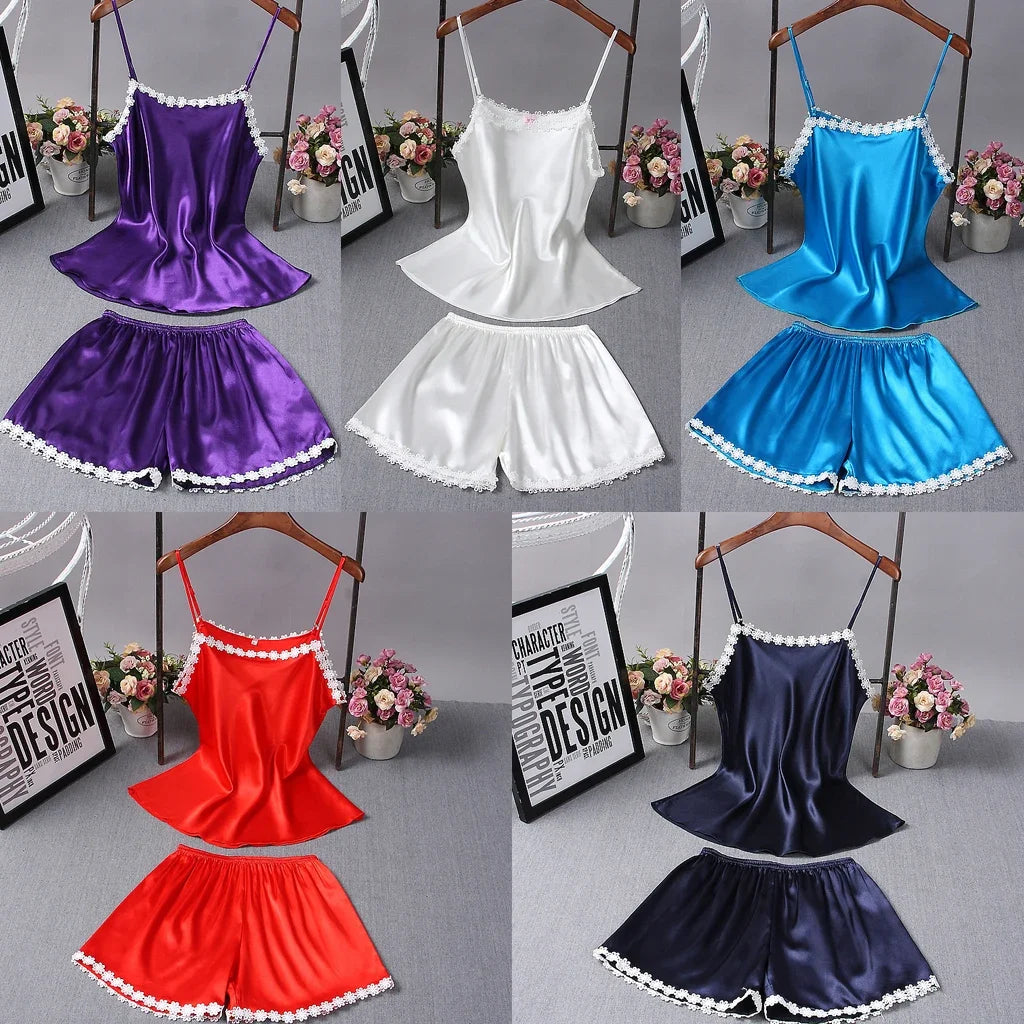 Sexy Women  Silk Robe Dress Nightdress Lace Bow Straps Lady Nightgown Sleepwear Costumes Soft Material Sleepshirts