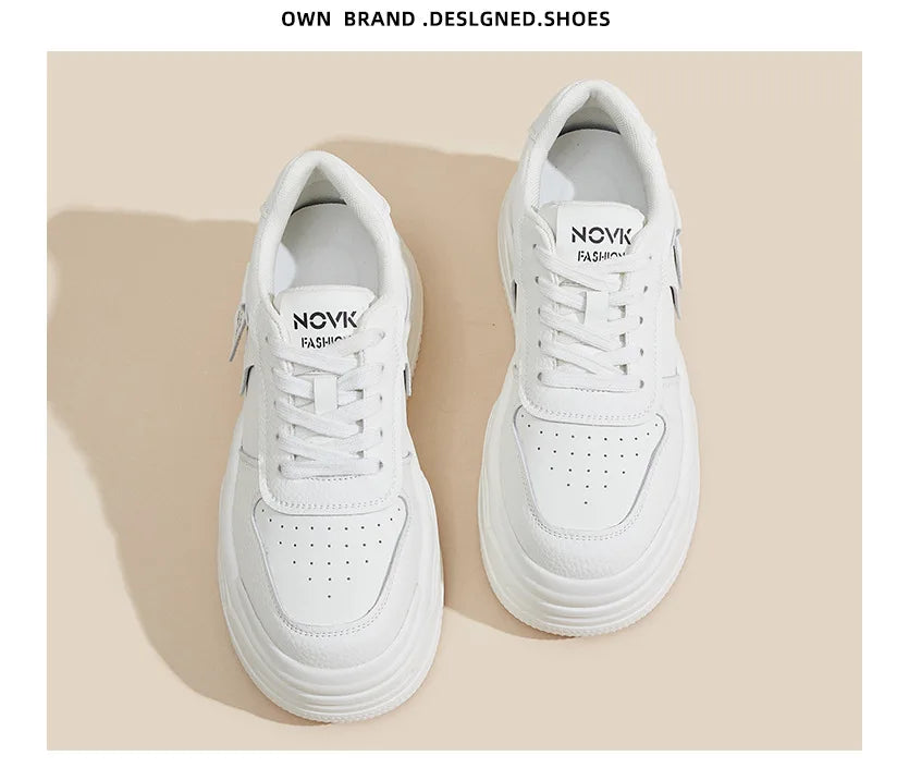 Fujin 8.5cm Genuine Leather Women Vulcanize Chunky Sneakers Women Summer Hidden High Heels Platform Wedge Summer Mesh Shoes