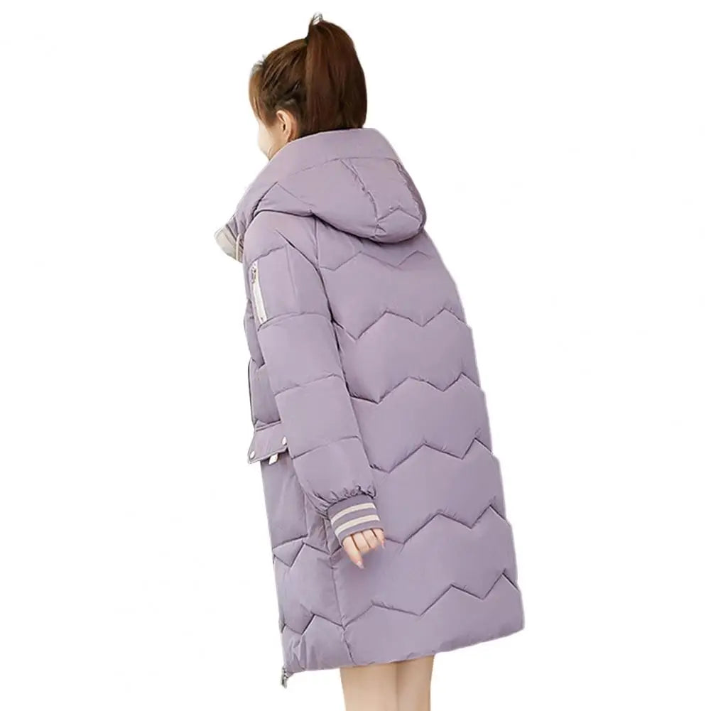 Women Long Hooded Down Cotton Coat Winter Thick Warm Parka Jacket