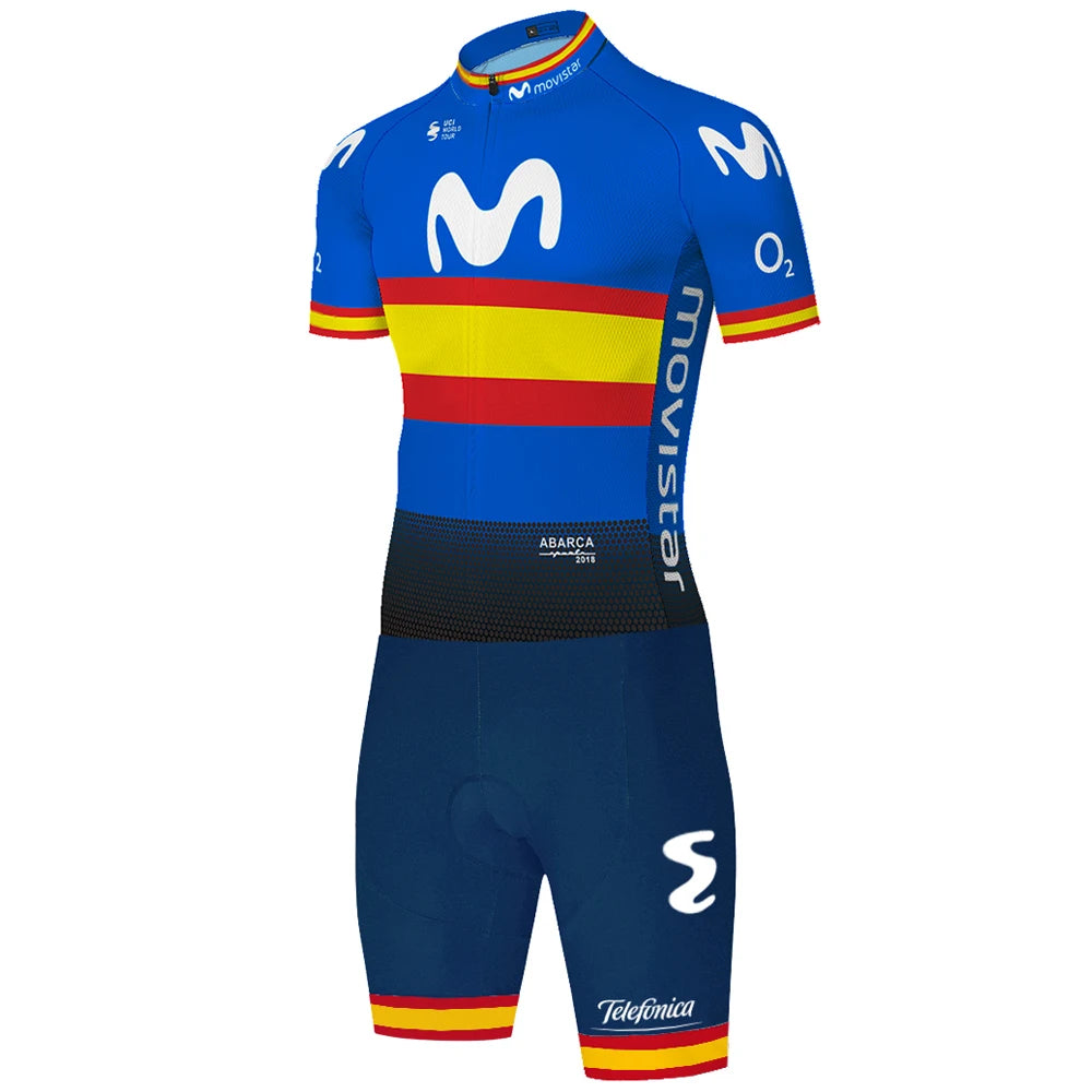 Movistar triathlon suit men Maillot Jumpsuit Road Racing Skinsuit Bike Jersey Sports Wear shorts cycling maillot cyclisme homme