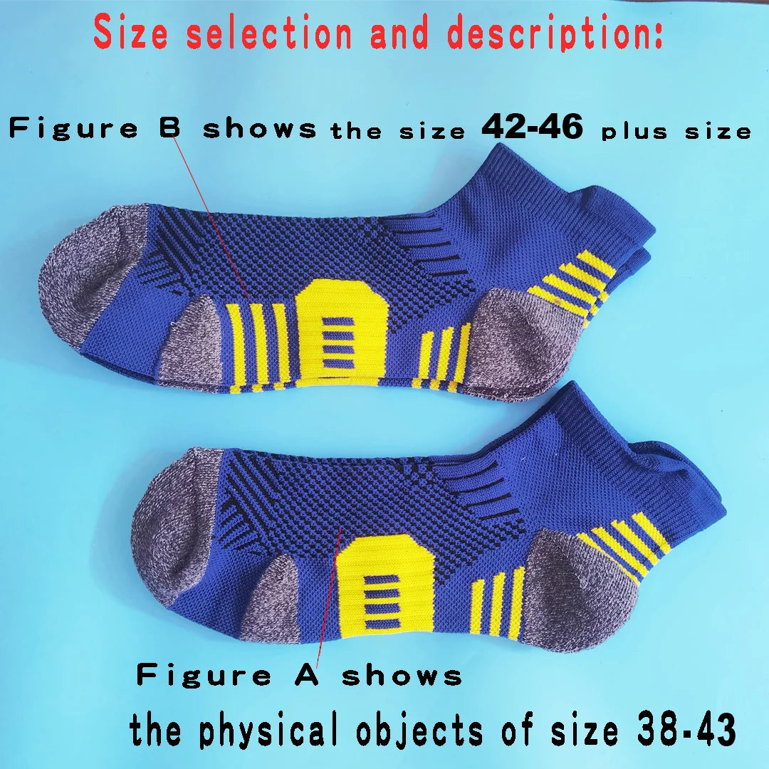 5Pairs New Spring Men's Socks AnkleThick Knit Sports Sock Outdoor Fitness Breathable Quick Dry Wear-resistant Short Running Sock