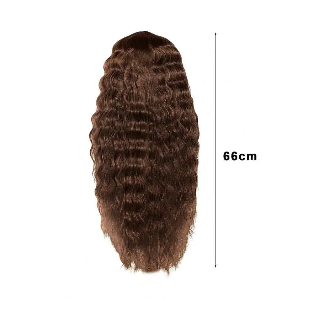 2024 Water Wave Long Curly Wig Jungle Wave Middle Split Glossy Hair Hair Extensions Human Wig African Brazilian Black Women Wig