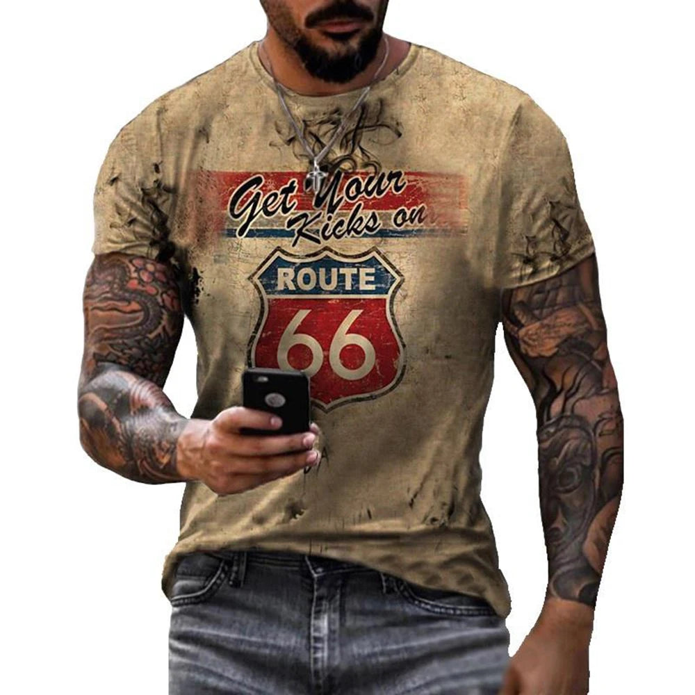 Summer Fashion Men's 66 Way 3D Printed Personalized Art Leisure Comfortable Daily T-shirt