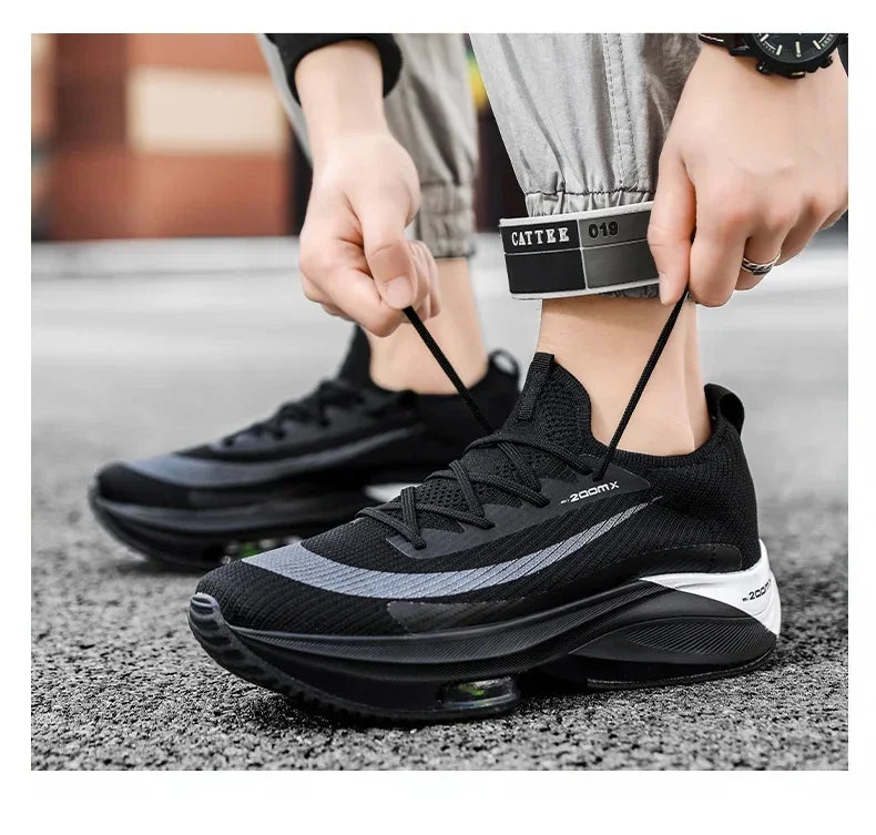 Men Running Shoes Air Cushion Breathable Training Lightweight Shoes Sneakers Marathon Women Comfortable Athletic Sports Shoes