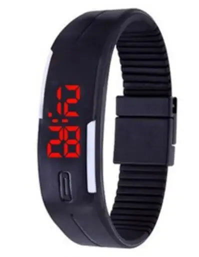 New Digital LED Watches Candy Color Silicone Rubber Touch Screen Digital Watches Women Men Children Bracelet Sports Wrist Watch