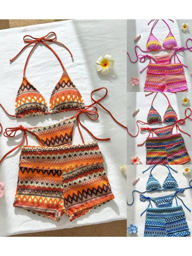 Swimwear Woman Swimsuit Sexy Bikini New Push Up Bikinis Set Brazilian Bathing Suit Women Beachwear Biquini 3 Piece Suits