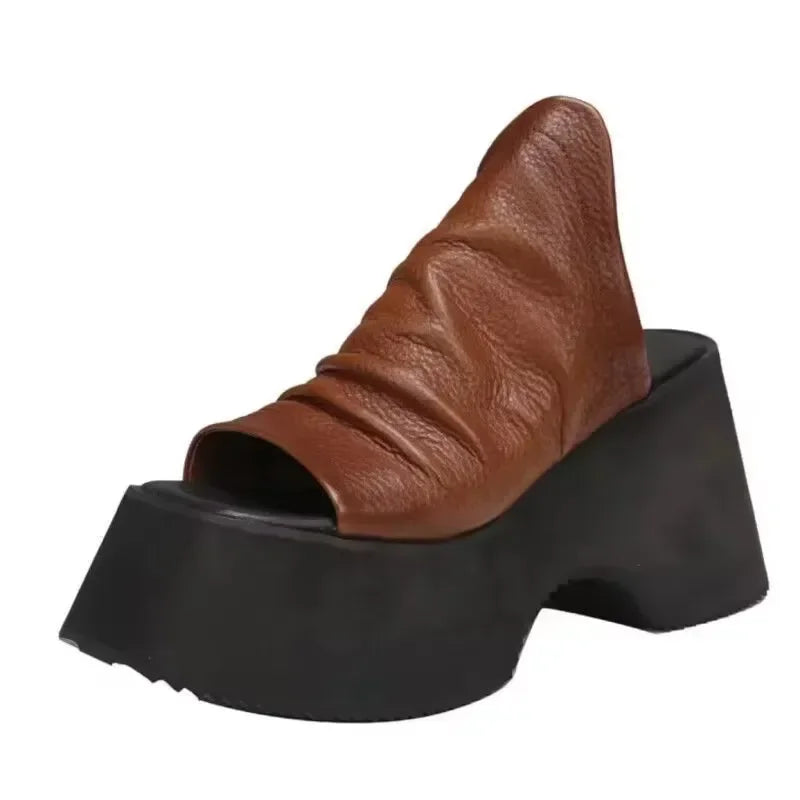 2024 Hot Sell New Summer Platform Women Open Toe Slippers High Heels Shoes Sandals Flip Flops Sexy Pumps Slides Zapatillas Mujer