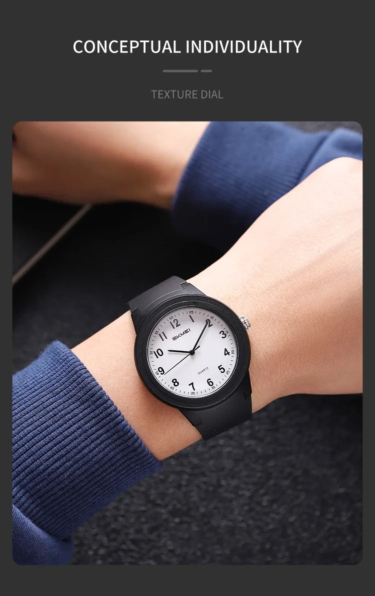SKMEI 2469 Men Fashion Simple Waterproof Watches Ultralight Sports Quartz Mens Wristwatches Shockproof Clock 2108 Reloj Hombre
