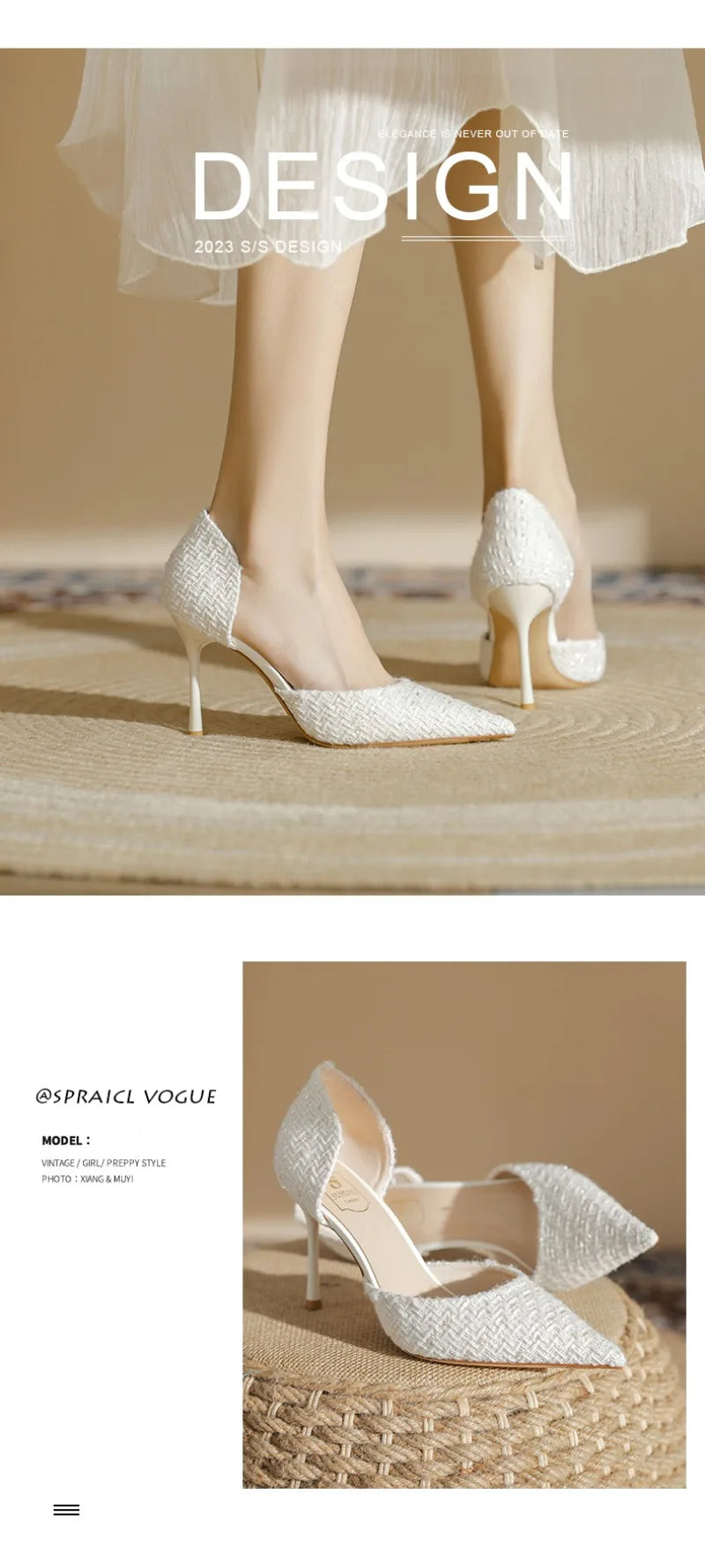 Women's Fashion High Heels Autumn New Thin Heel Pointed Temperament Simple Hollow Temperament Single Shoes