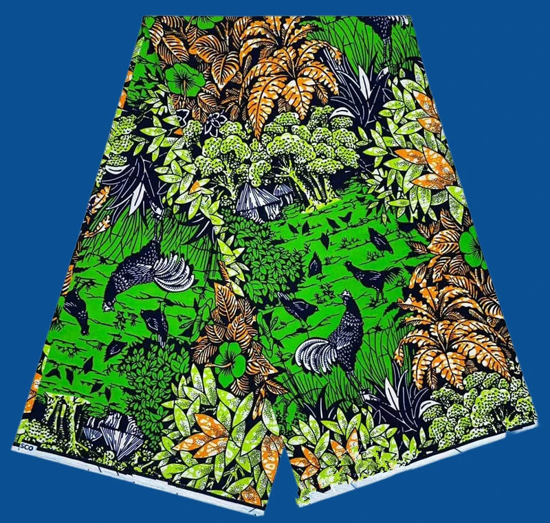 2025 Fashion Veritable African Wax Pagne Wax  100% Cotton Batik Tissu Wax Loincltoh Nigerial Dress 6yards for Sewing YG5-110-1