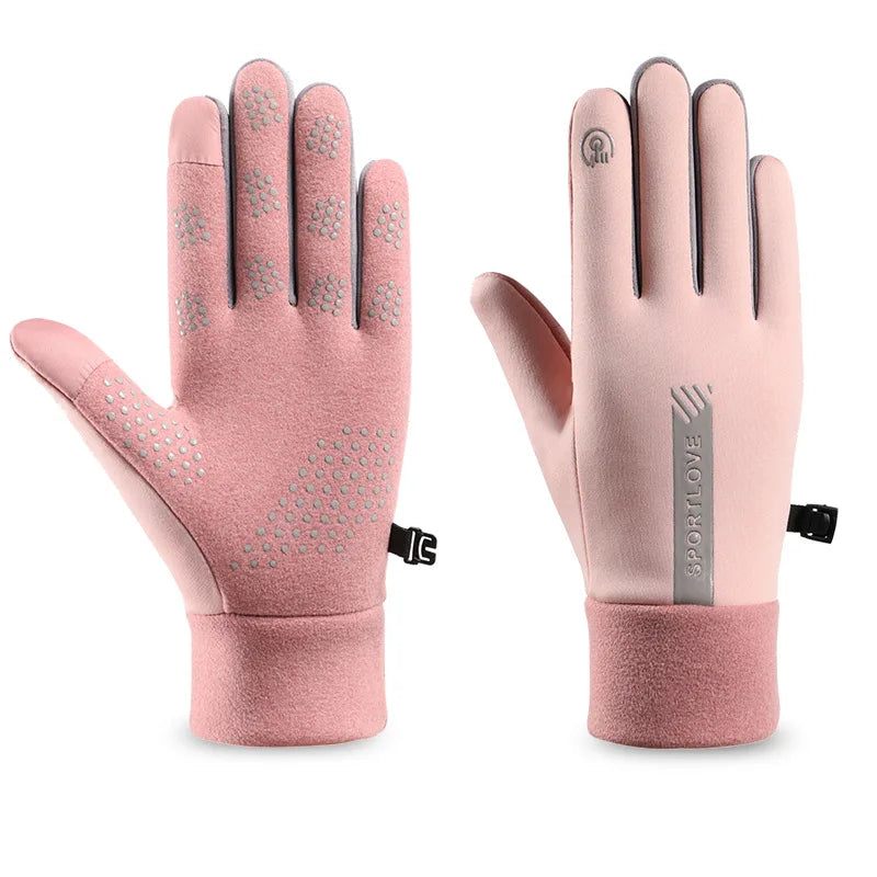 Winter Gloves Women Cycling Bike Thermal Cold Resistance Wind Waterproof Bicycle Warm Outdoor Running Skiing Mittens BAZAARHUBO