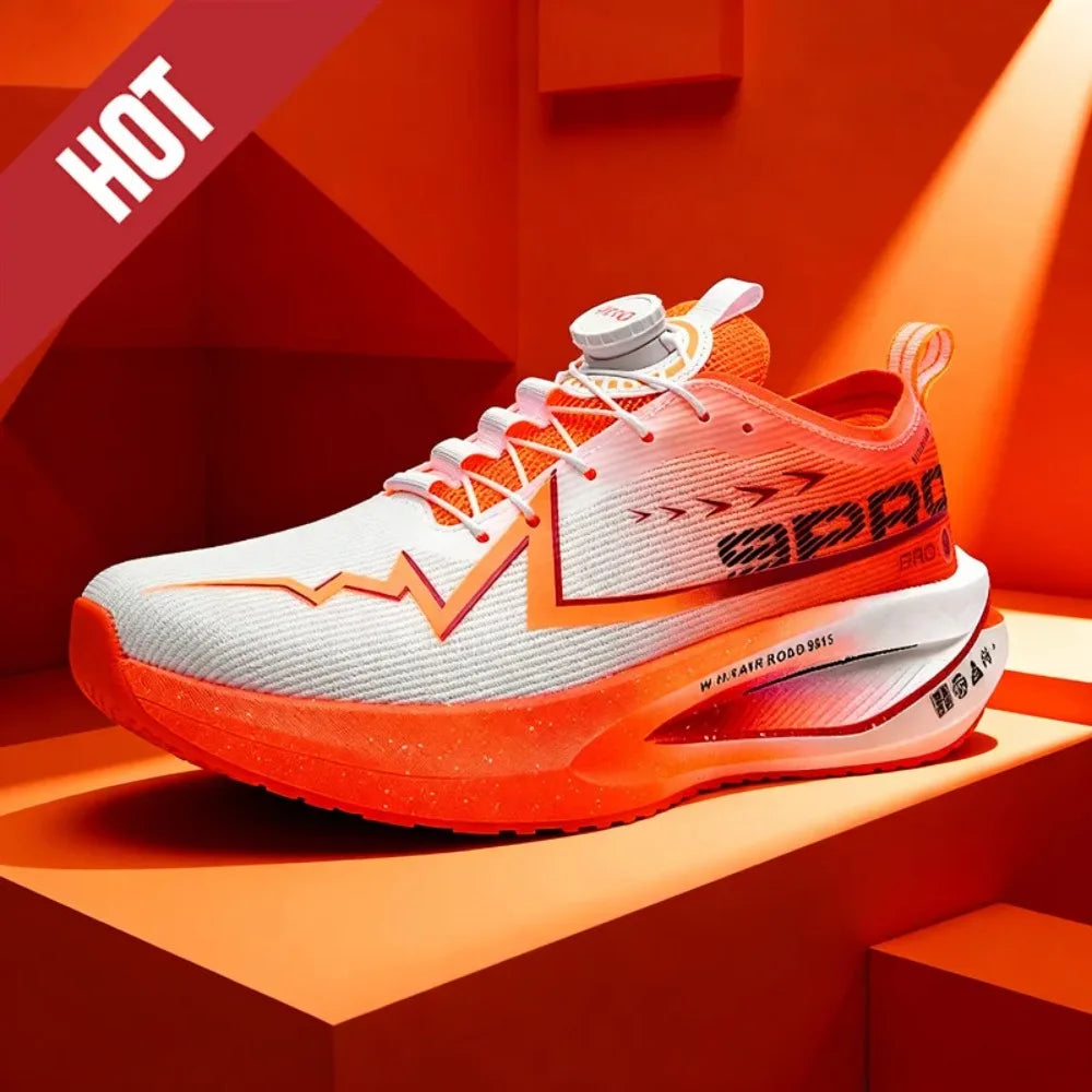Fluorescence Running Shoes Carbon Board Marathon Men Sports Breathable Lightweight Women's Comfortable Athletic Sneakers Casual