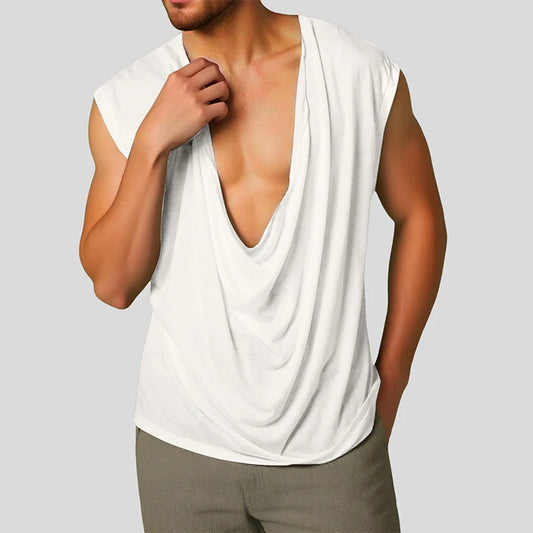 New Summer Men's Skinny Gym Tank Tops Leisure Popular Sleeveless Sportwear Fashion Loose Solid Color Bodybuilding Vest S-2XL