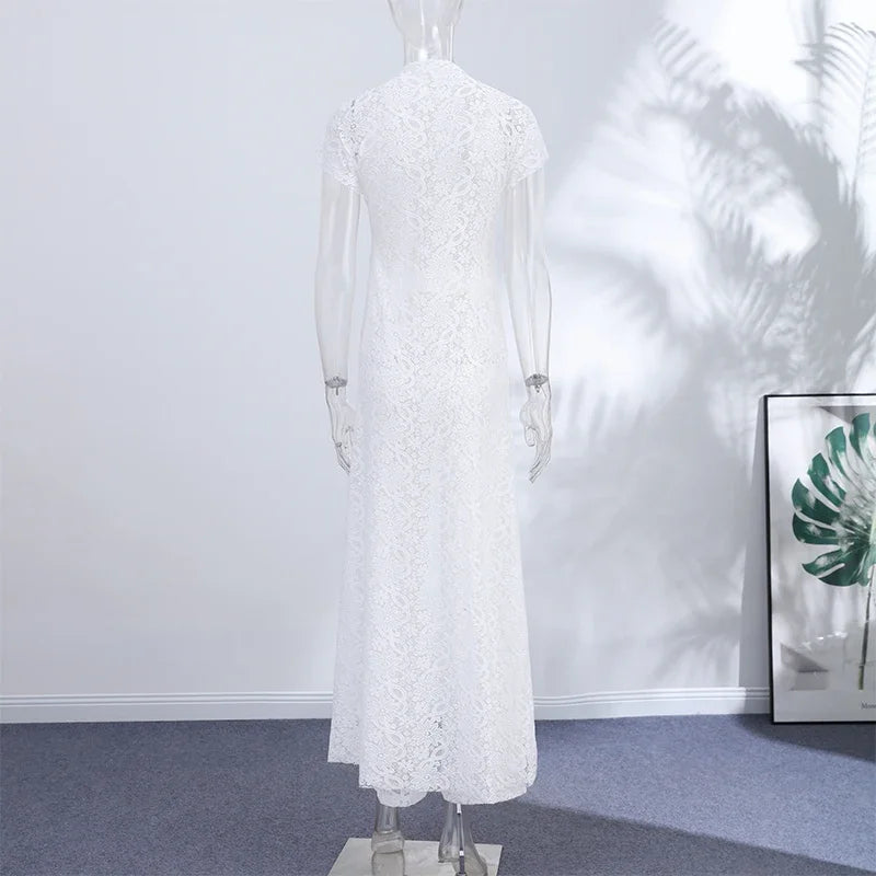 See Through Lace Vest Pant Set Women Beach Sling  Tops Pleated Straight Pants 2026 Summer Vacation Hollow Out Lady Suits