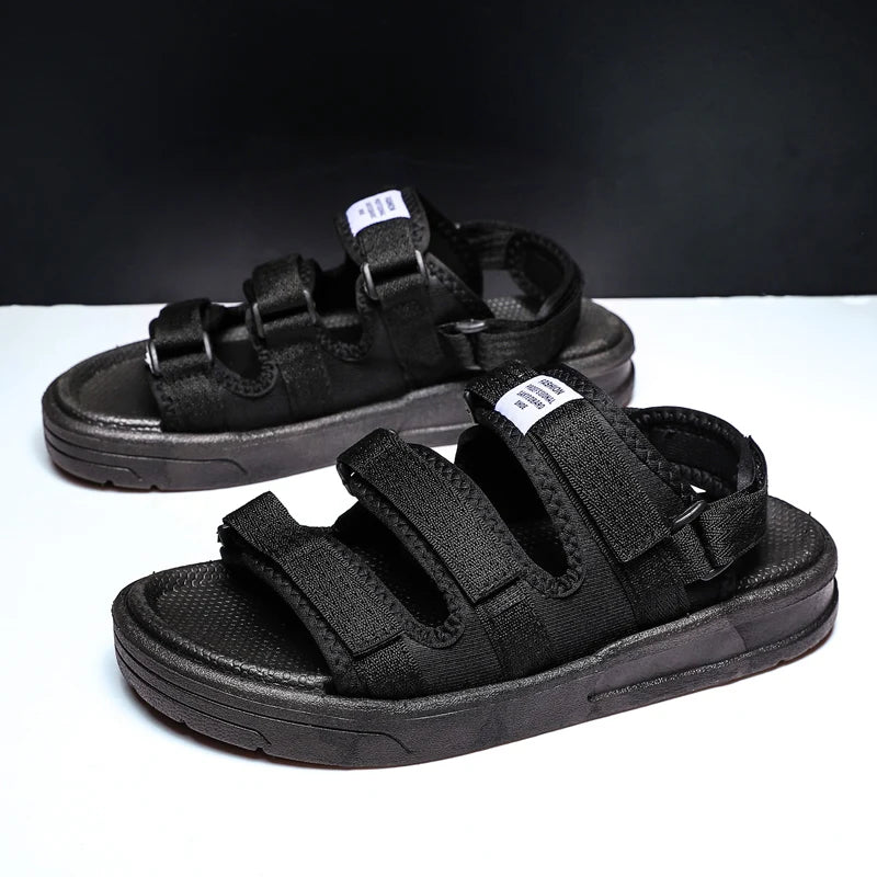 Men's Beach Open Toe Shoes Sandals High Quality Non-slip Men Slippers Breathable Two Uses Male Footwear Mens Summer Outdoor Shoe