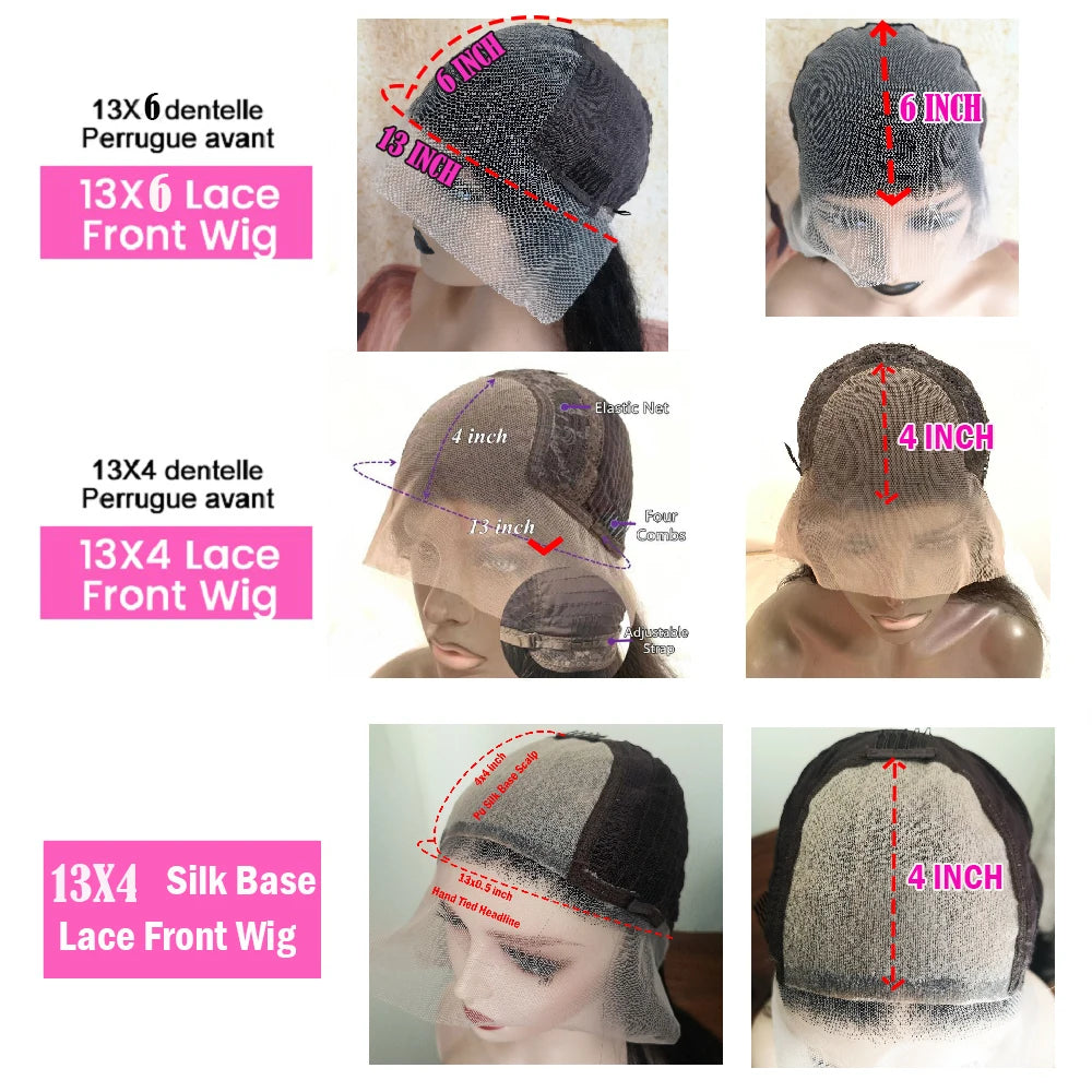Glueless Silky Straight Human Hair Jet Black Deep Part 13x4 Silk Top Lace Front Wigs Pre Plucked 13x6/360/Full Lace Wigs