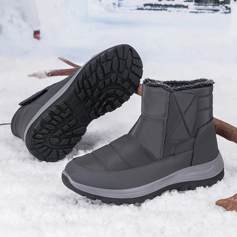 New Winter Men's Boots Snow Boots Thicken Warm Plush Waterproof Non-slip Outdoor Casual Ankle Boots Size 36-46 Men Cotton Shoes