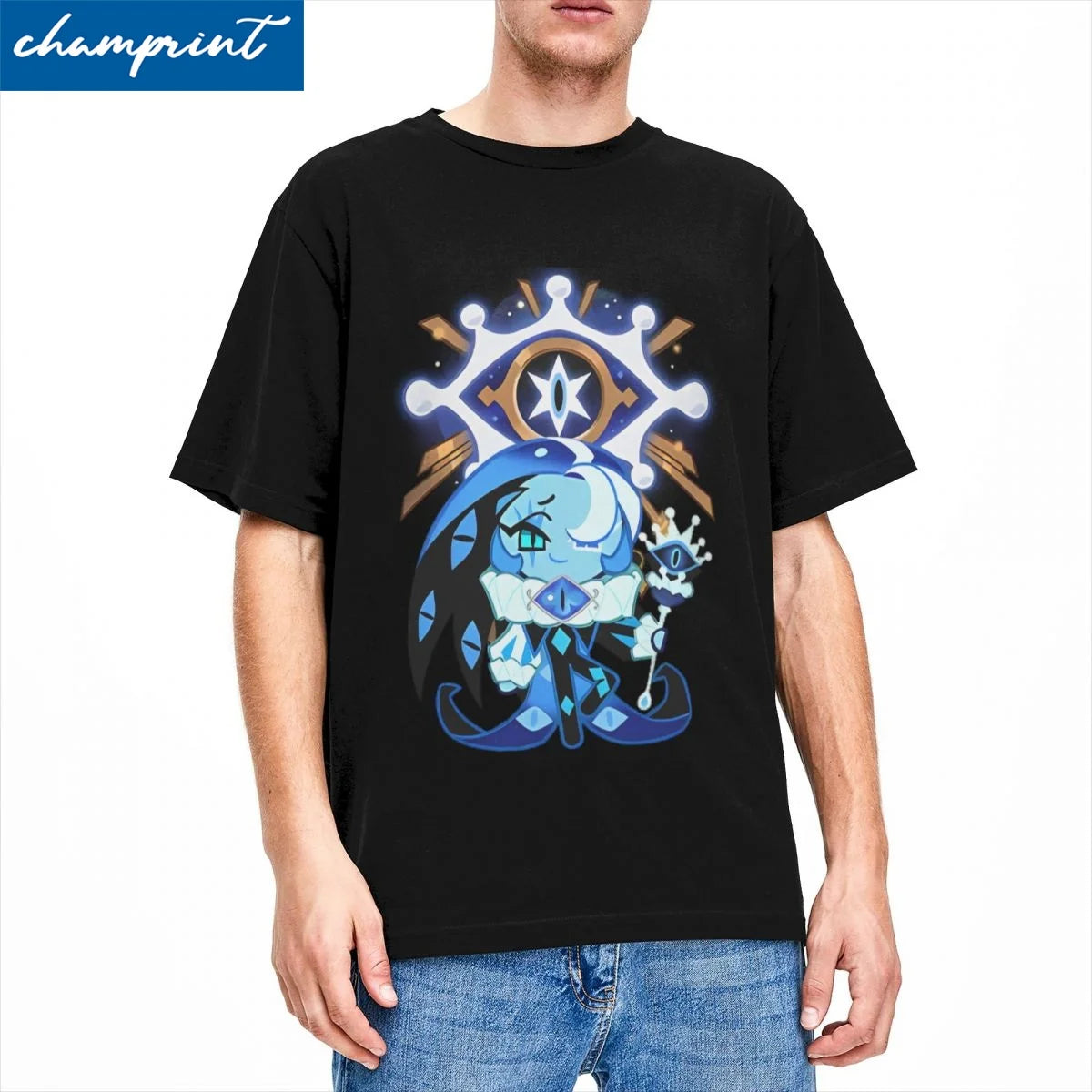 Shadow Milk Cookie Run Kingdom T Shirts Men Women 100% Cotton Leisure T-Shirts O Neck Cartoon Anime Tee Shirt Clothing Printed