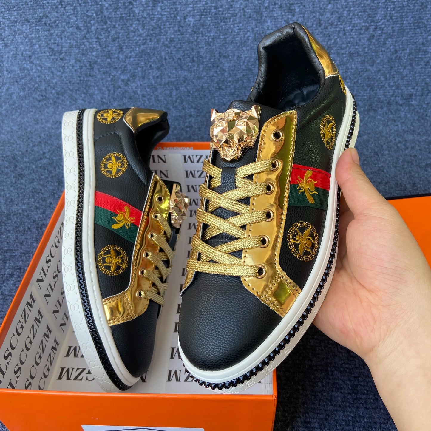original shoes brand premium shoes for man high quality casual shoes for man casual sneakers for man trainers luxury black white