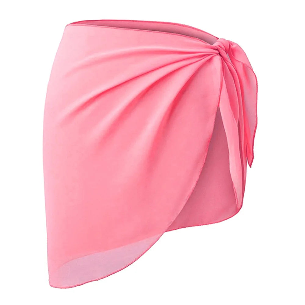 Chiffon Material Beach Dress Sheer Fabric UPF Protection Swimsuit Coverups Short Length Wearable Design Sarongs