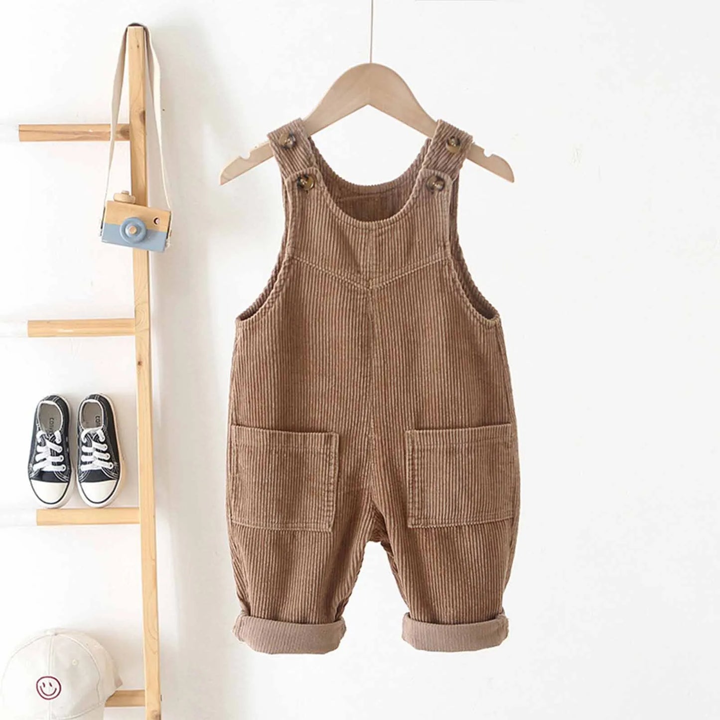 Kids Fashion Casual Rompers Corduroy Suspender Pants Sleeveless Overalls Daily School Home Birthday Party Photography Costume