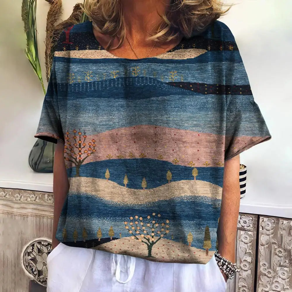 Summer Plaid T Shirt For Women O Neck Casual Sweatshirt New Tees Harajuku Clothing Loose Short Sleeve Blouse Female Fashion Tops