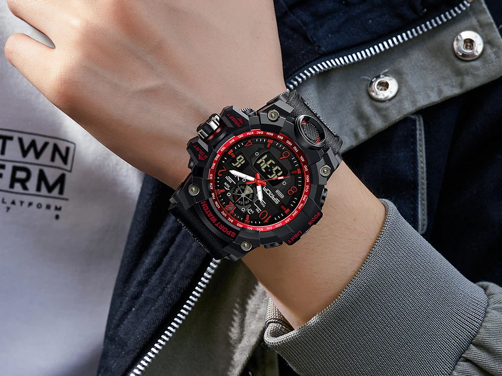 SANDA 3169 Top Brand Sports Men's Watches Military Quartz Watch Man Waterproof Wristwatch for Men Clock shock relogios masculino