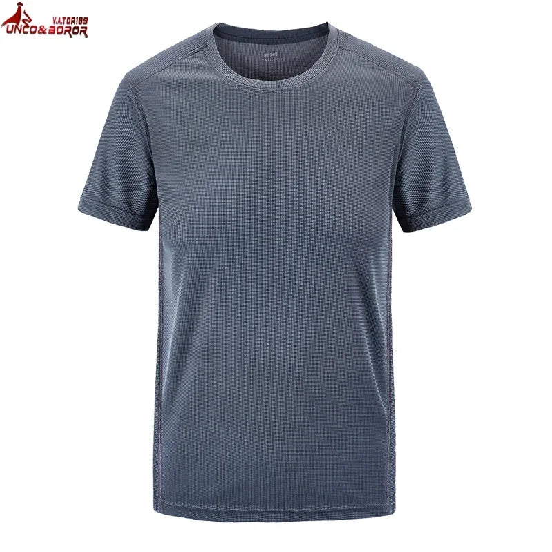 Plus Size 7XL 8XL Summer t-shirts Men Outdoor Quick Dry Sportwear Tshirts Fitness For Gym Joggers Running T-shirts Men Clothing