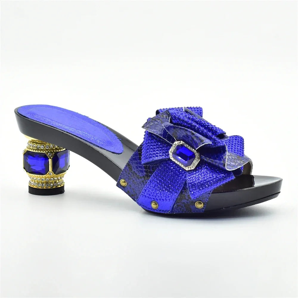 New Nigerian Women Party Pumps High Heels Designer Shoes Women Luxury 2025 Italian In Women High Quality African Wedding Shoes
