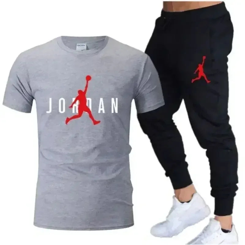 2026 New Summer Popular Men's Set, Men's Sports Set, Printed Leisure Fashion Short Sleeve Set, Men's Jogging Set