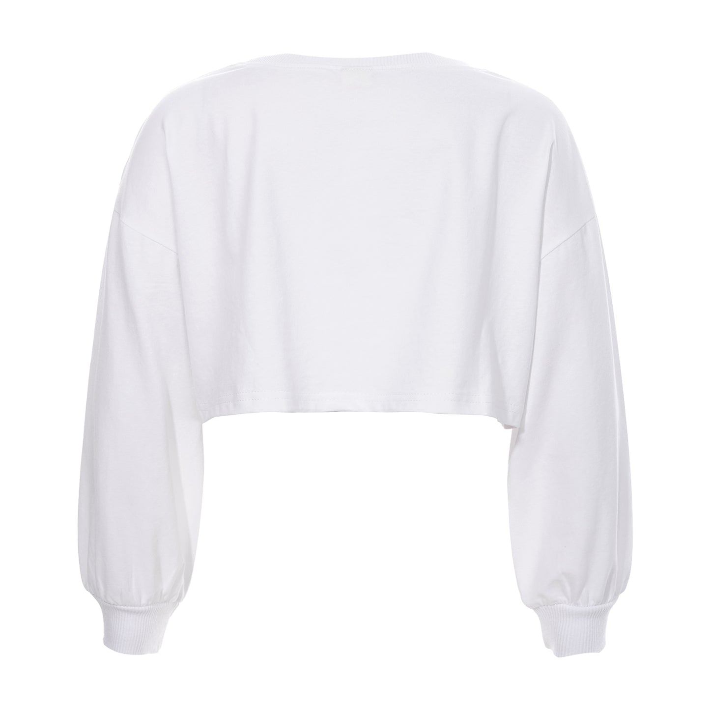 Kids Girl Long Sleeve Fashion Crop Top Casual Loose Pullover T-shirt for Hip-Hop Jazz Street Dance Performance School Daily Wear