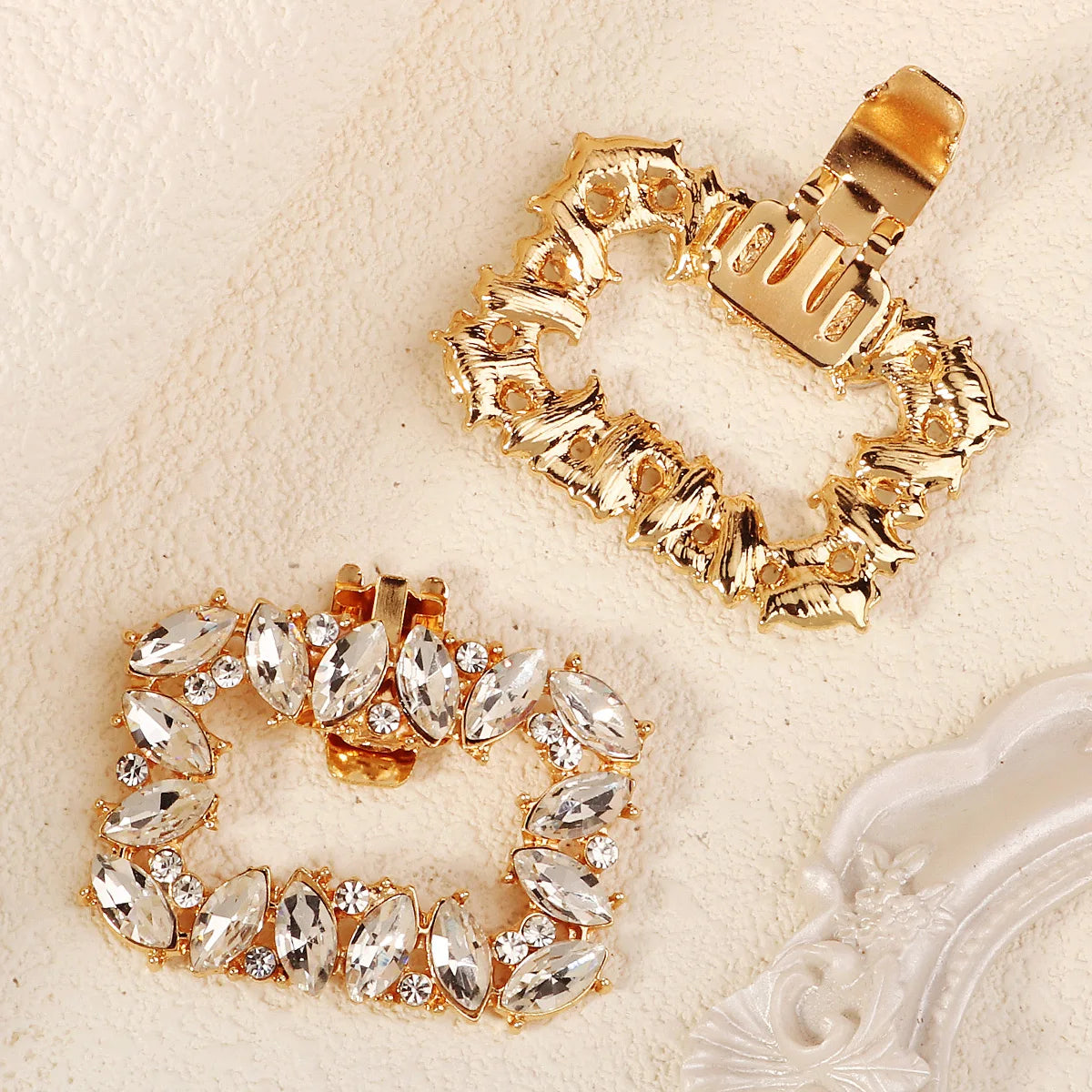 New Square Simple Women's Shoe Buckle Wedding High Heels Shoe Clip Bridal Gown Accessories Daily wear jewelry Holiday Gifts