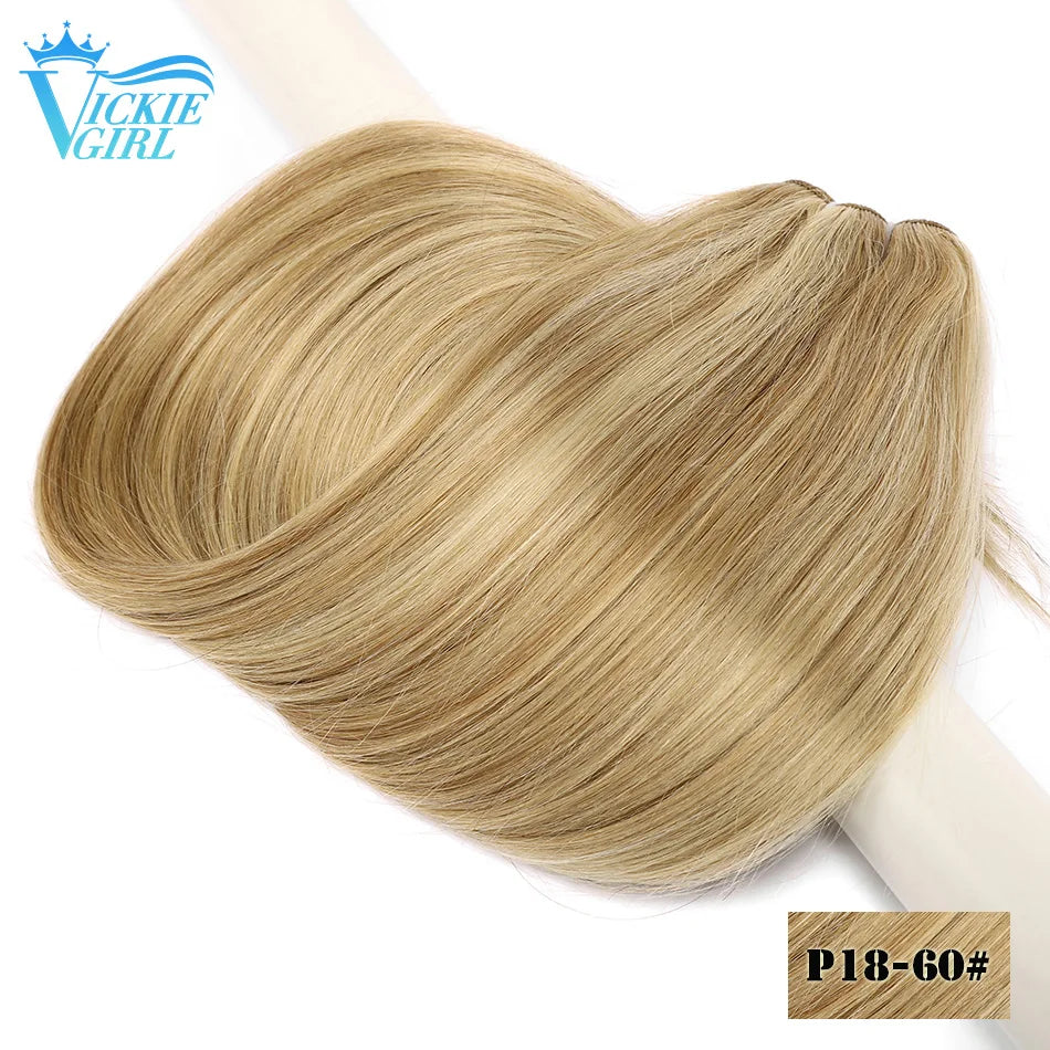 Straight Human Hair Weave Extensions Ombre Blonde Bundles Extensions 100g/Pcs 16"-28"  Straight Remy Skin Double Weft Hair