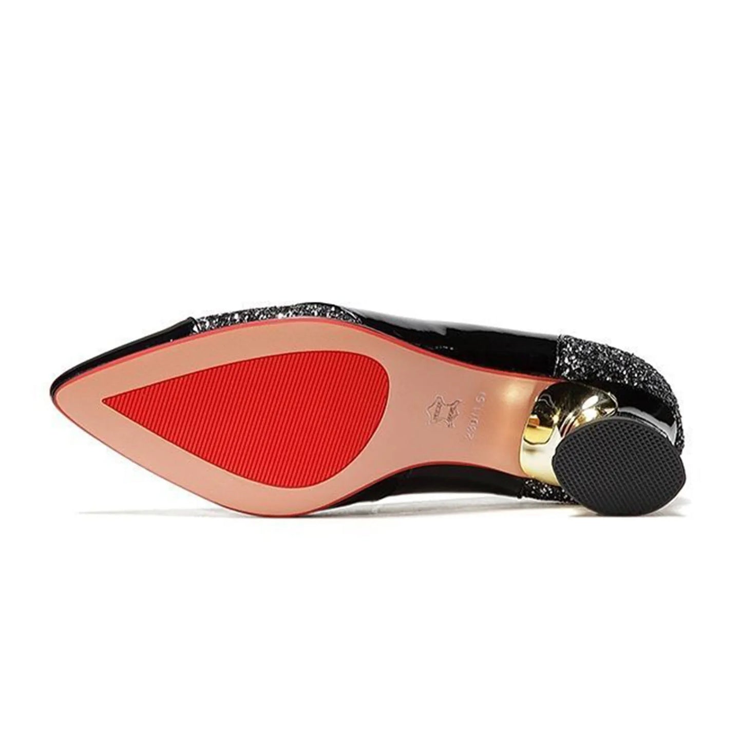 Fashion Women's High Heels Pumps 4CM Low-Heeled Elegant Ladies Wedding Shoes Sexy Red Pointed Toe Shallow Slip-On Party Shoes