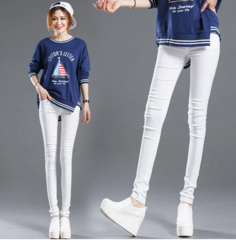 Elegant Slim Fit Solid Leggings Pants Fashion Women Elastic Stretch Skinny Pocket Pencil Legging Office Lady Commute Outerwear