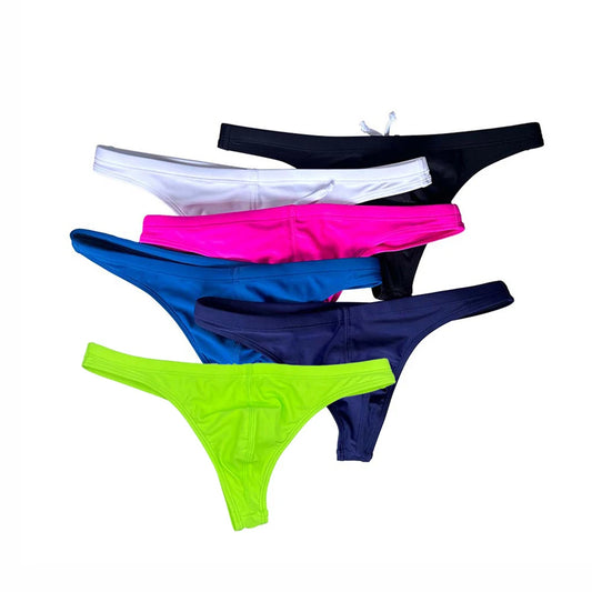 Sexy Mens Low Waist Men's Panties Swim Thong Beach Swimsuit Bikini Bathing Suit Swimwear Soft Underpants Men Brazilian Underwear