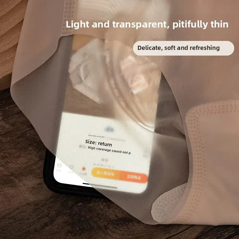 Ladies Summer Thin Quick Dry Ice Silk Triangle Panties Seamless Japanese Style Masking Butt Shaping Sexy 3D Peach Bottom Underwe