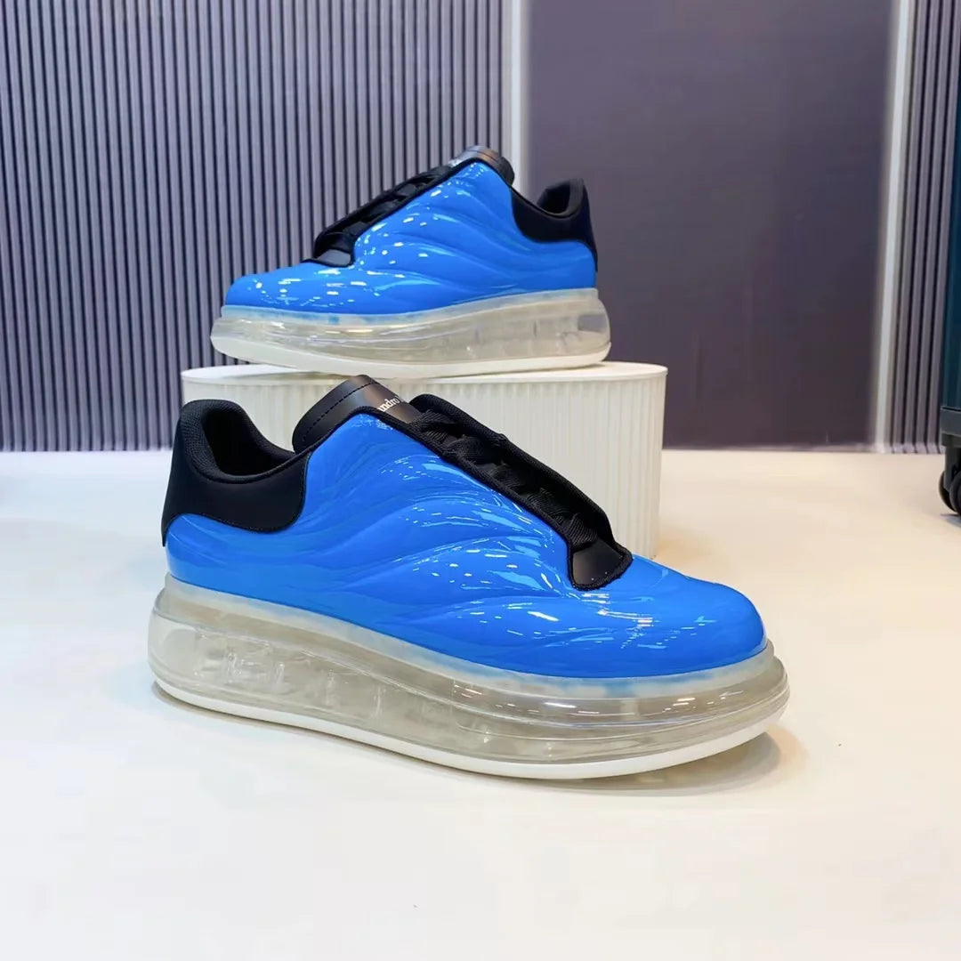 Handcrafted Leather Casual Sneakers Man Platform Trainers Unisex Originality Flat Loafers Men's Footwear
