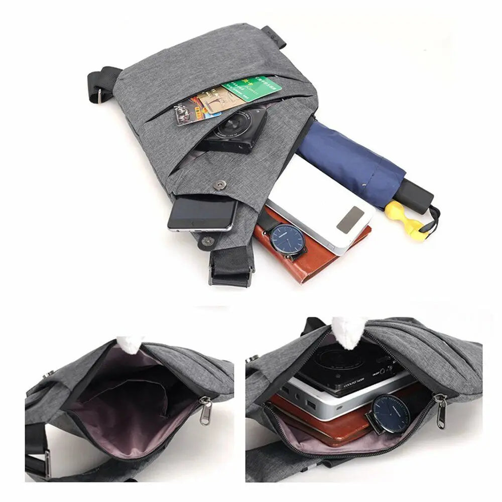 New Multifunction Chest Bags Anti Theft Single Crossobdy Bags for Men Waterproof Male Cross Body Messenger Bag Fanny Pack Sac