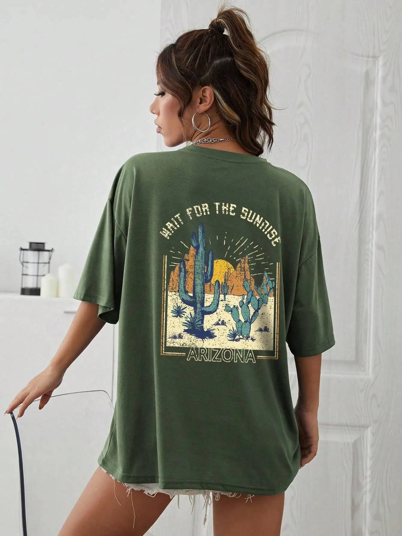 Mait For The Sunrise Printing Tops Cotton T-Shirts For Women Fashion Casual Soft Short Sleeve Loose Tees Comfortable Clothes
