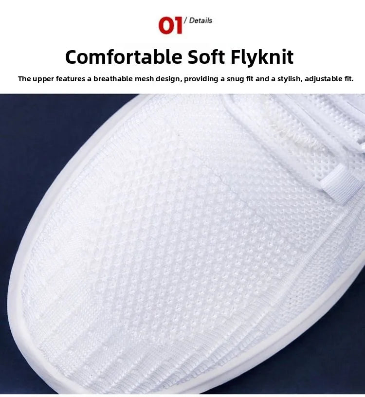 Spring New Fashionable Men's Running Shoes Leisure Style Youth Trendy Sports Shoes Low Top round Toe Rubber Outsole Mesh Lining