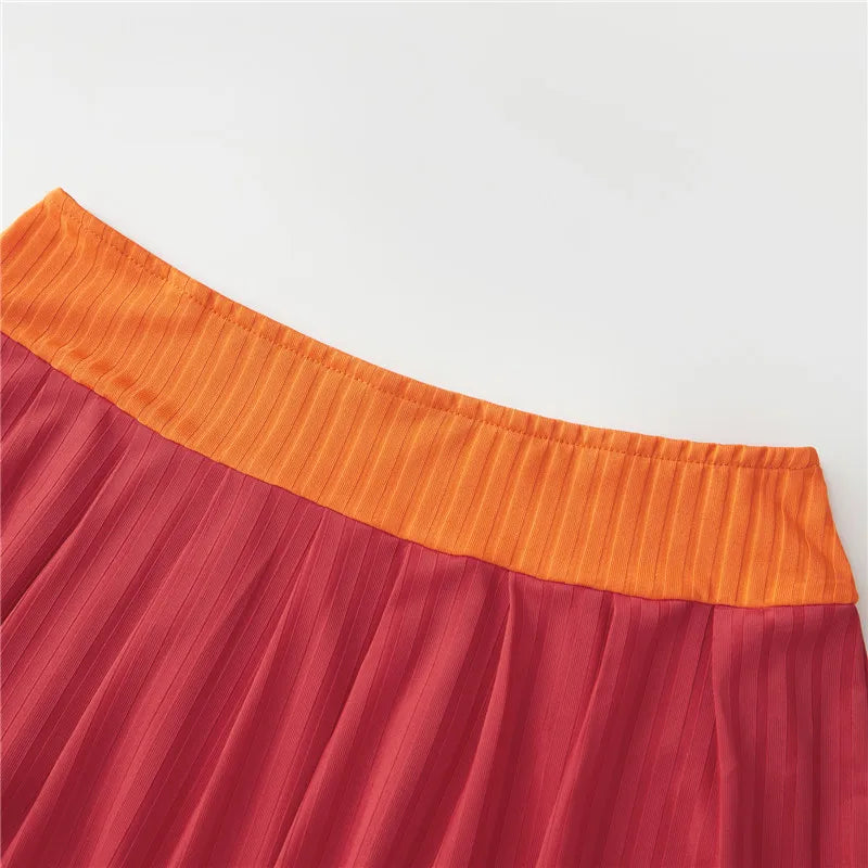 Women Long Sleeve Crop Top and Mini Skirt with Stockings Scarf Cosplay Party Set 2025 Halloween Velma and Daphne Costume