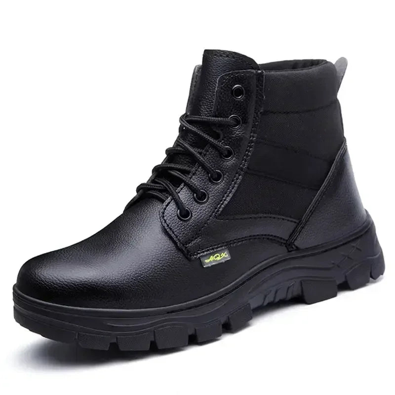 Man Shoes Leather Booties Waterproof Boots for Men Lace Up Ankle Short Barrel Retro Trendy 2025 Sale Offer New Fashion Low Price