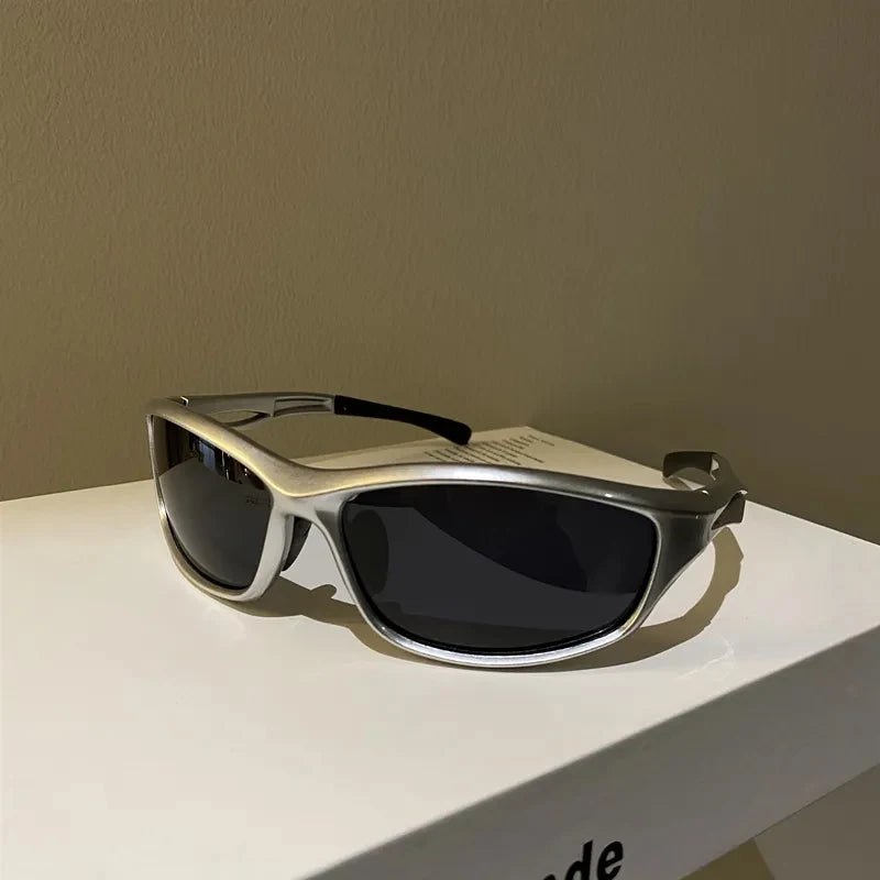 Cyber Y2K Futuristic Sunglasses Men Women Fashion Punk Sports Sun Glasses Steampunk Polarized Cycling Eyewear 2000S Aesthetic