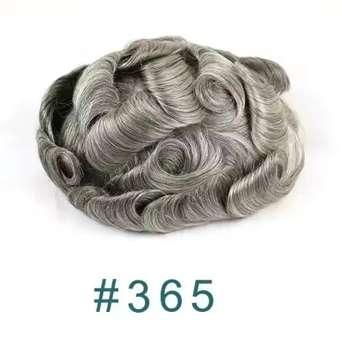 80%Density Natural Hairline 0.02mm Ultra Thin Skin Invisible Mens Toupee Brown Blonde Grey Human Hair Capillary Prosthesi System