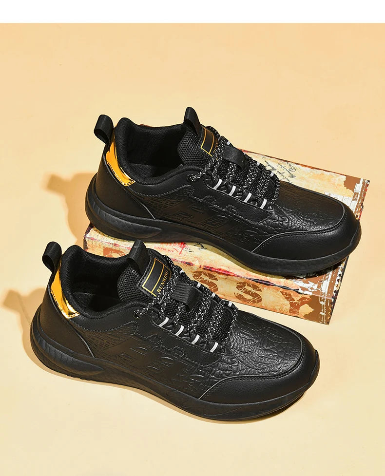 Chef shoes four seasons soft sole non-slip waterproof oil-proof kitchen work shoes men's plus size fashion casual light sneakers