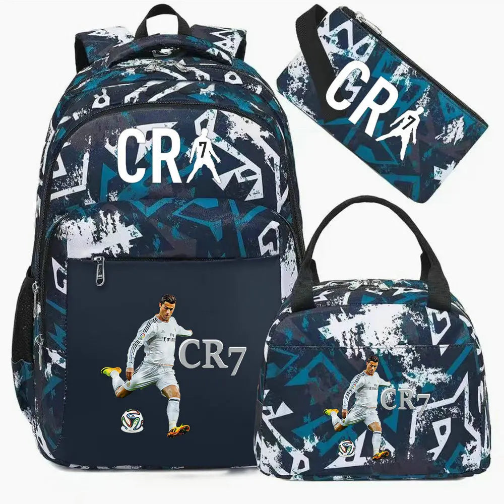 Messi Backpack Teenage Girl Boys Laptop Knapsack Student Backpacks Solid Color Female Male Multi-pocket School Bags Travel Bag