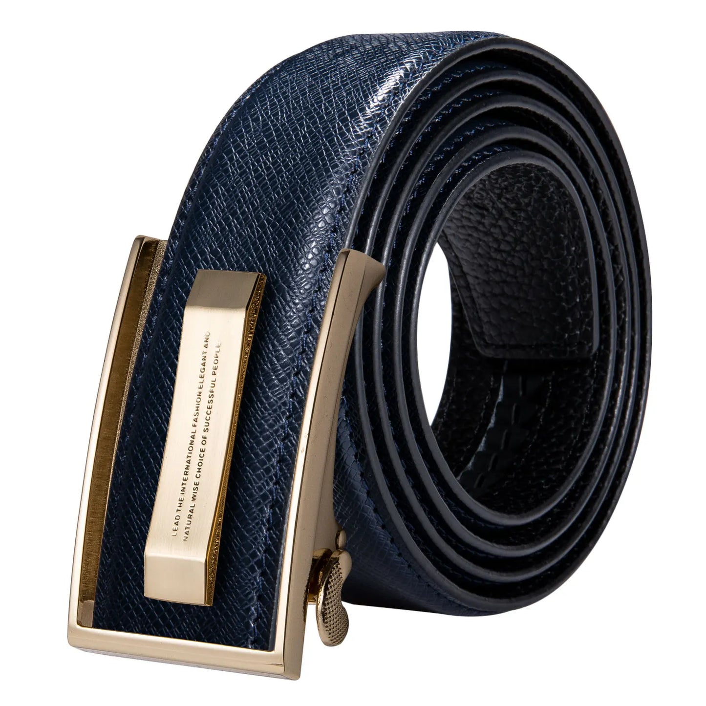 High Quality Mens Belts Black Brown Blue White Green Leather Straps Casual Gold Automatic Buckles Waistband Belt for Men Wedding BAZAARHUBO