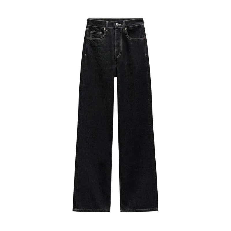Vintage Belt Denim Jacket Pants Set Women Lapel Single Breasted Jackets Pockets Straight Jeans 2025 Autumn Lady Street Outfits